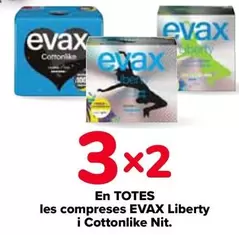 Oferta de Evax - En Todas Las Compresas Liberty Y Cottonlike Noche en Carrefour