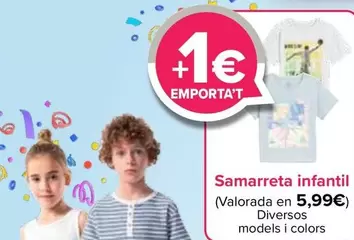 Oferta de Camiseta Infantil por 5,99€ en Carrefour