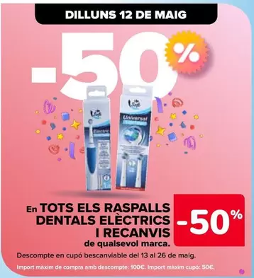 Oferta de En Todos Los Cepillos Dentales Electricos Y Recambios De Cualquier Marca en Carrefour