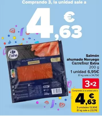 Oferta de Carrefour - Salmón  Ahumado Noruego  Extra en Carrefour