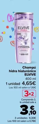 Oferta de Elvive - Champú Hidra Hialurónico   en Carrefour