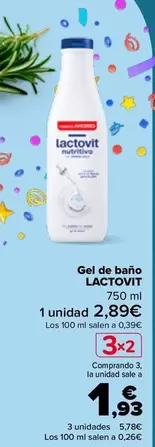 Oferta de Lactovit - Gel De Baño  en Carrefour