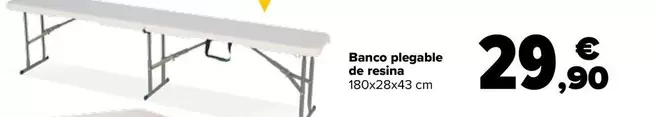 Oferta de Banco Plegable De Resina por 29,9€ en Carrefour