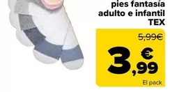 Oferta de Tex - Protege Pies Fantasía Adulto E Infantil  por 3,99€ en Carrefour