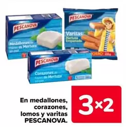 Oferta de Pescanova - En Medallones/ Corazones/ Lomos Y Varitas en Carrefour
