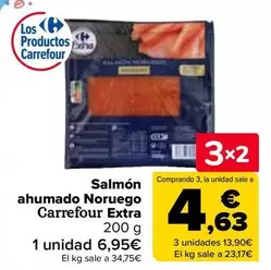 Oferta de Carrefour - Salmon Ahumado Noruego Extra en Carrefour