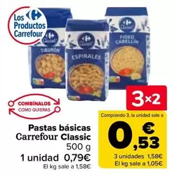 Oferta de Carrefour - Pastas Basicas Classic en Carrefour