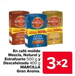 Oferta de Marcilla - En Café Molido Mezcla/ Natural Y Extrafuerte Y Descafeinado Gran Aroma en Carrefour
