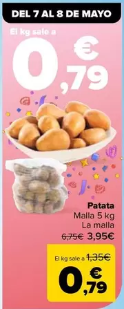 Oferta de Patata por 0,79€ en Carrefour