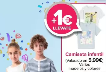 Oferta de Camiseta Infantil por 5,99€ en Carrefour
