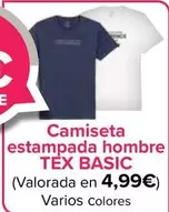Oferta de Tex Basic - Camiseta Estampada Hombre por 4,99€ en Carrefour