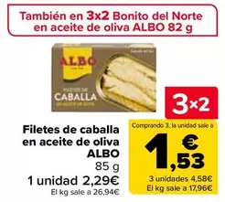 Oferta de Albo - Filetes De Caballa En Aceite De Oliva  en Carrefour