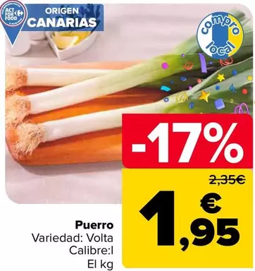 Oferta de Puerro por 1,95€ en Carrefour