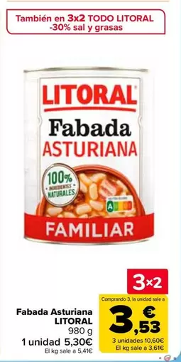 Oferta de Litoral - Fabada Asturiana  en Carrefour