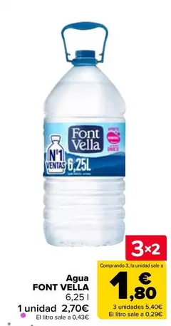 Oferta de  Font Vella - Agua  en Carrefour