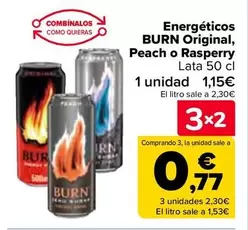 Oferta de Burn - Energéticooriginal, Peach O Rasperry en Carrefour