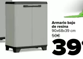 Oferta de Armario Bajo De Resina por 39€ en Carrefour