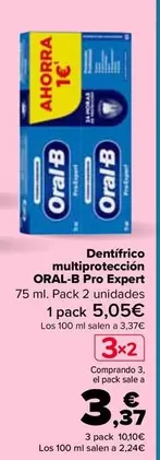Oferta de Oral-b - Dentífrico Multiprotección Pro Expert en Carrefour