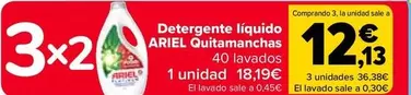 Oferta de Ariel - Detergente Líquido Quitamanchas en Carrefour