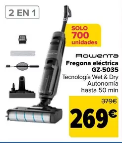 Oferta de Rowenta - Fregona Eléctrica GZ-5035 por 269€ en Carrefour