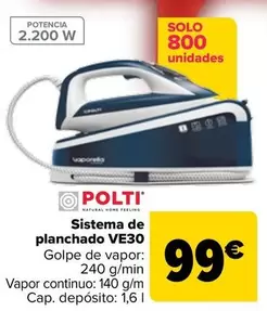 Oferta de Polti - Sistema De Planchado VE30 por 99€ en Carrefour