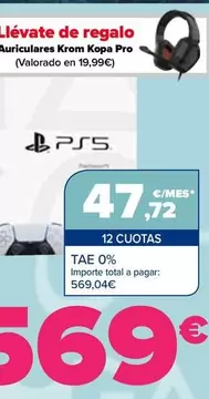 Oferta de Sony - Consola  + Spider-man 2  + Astro Bot por 569€ en Carrefour