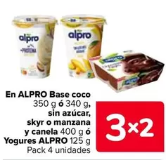 Oferta de Alpro - Base Coco O Sin Azucar Skyr O Manzana Y Canela  en Carrefour