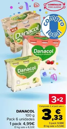 Oferta de Danacol - 100g en Carrefour