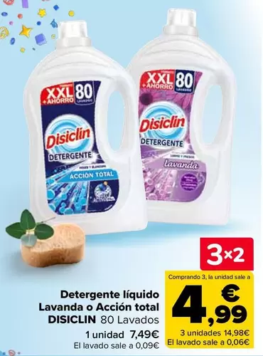 Oferta de Disiclin - Detergente Líquido Lavanda O Accion Total en Carrefour