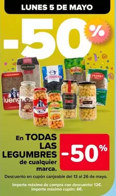 Oferta de En Todas Las Legumbres De Cualquier Marca en Carrefour