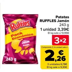 Oferta de Ruffles - Patatas  Jamón en Carrefour