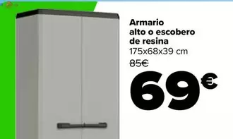 Oferta de Armario Alto O Escobero De Resina por 69€ en Carrefour