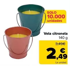 Oferta de Vela Citronela por 2,49€ en Carrefour