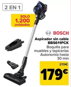 Oferta de Bosch - Aspirador Sin Cable BBS611PCK por 179€ en Carrefour
