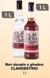Oferta de Clandestino - Ron Dorado O Ginebra  en Carrefour