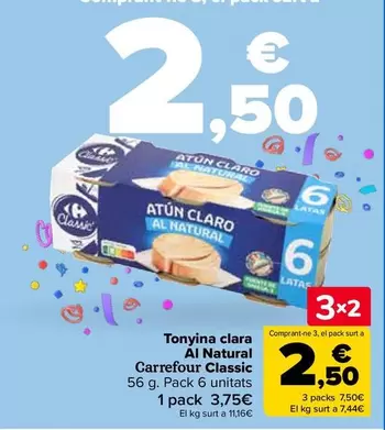 Oferta de Carrefour  - Atún Claro  Al Natural  Classic en Carrefour