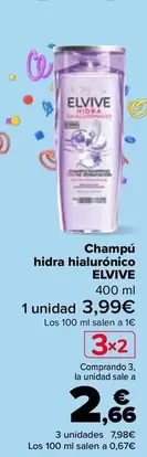 Oferta de Elvive - Champú Hidra Hialurónico   en Carrefour