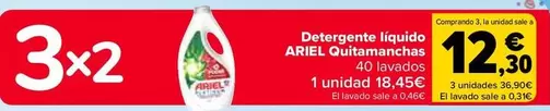 Oferta de Ariel - Detergente Líquido Quitamanchas en Carrefour