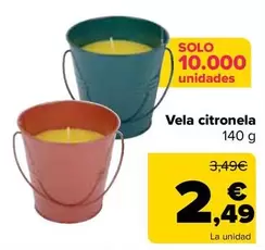 Oferta de Vela Citronela por 2,49€ en Carrefour