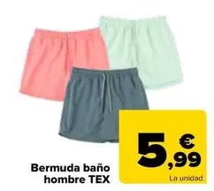 Oferta de Tex - Bermuda Baño Hombre  por 5,99€ en Carrefour