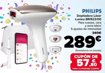 Oferta de Philips - Depiladora Láser Lumea BRI923/00 por 289€ en Carrefour