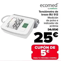 Oferta de Ecomed - Tensiómetro De Brazo BU 512 por 25€ en Carrefour