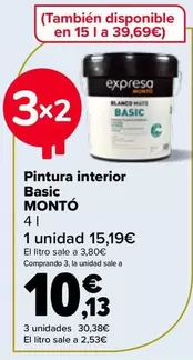 Oferta de Monto - Pintura Interior Basic en Carrefour