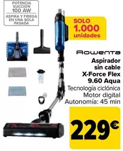 Oferta de Rowenta - Aspirador Sin Cable X-Force Flex 960 Aqua por 229€ en Carrefour