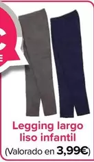 Oferta de Legging Largo Liso Infantil por 3,99€ en Carrefour