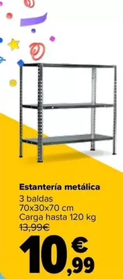 Oferta de Estantería Metálica por 10,99€ en Carrefour