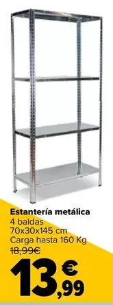 Oferta de Estantería Metálica por 13,99€ en Carrefour