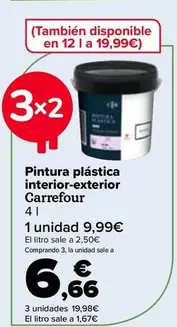 Oferta de Carrefour - Pintura Plástica Interior-Exterior en Carrefour