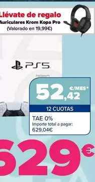 Oferta de Sony - Consola  + Spider-man 2  + Astro Bot por 629€ en Carrefour