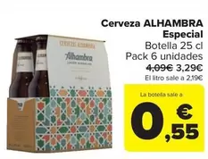 Oferta de Alhambra - Cerveza Especial por 3,29€ en Carrefour Market